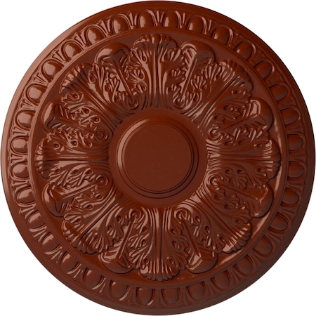 Ekena Millwork Colton Ceiling Medallion (Fits Canopies up to 4 3/4"), Hand-Painted Firebrick, 15 3/4"OD x 1 1/2"P CM15CNFIF